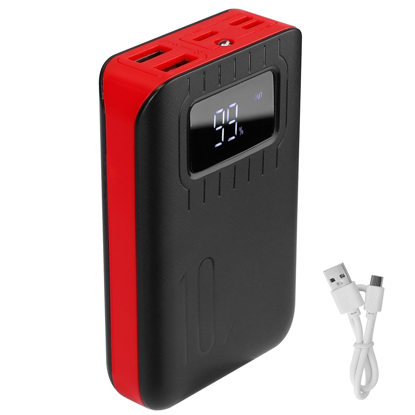 1W Portable Power Bank With Dual USB, LCD, Flashlight & Multi Input