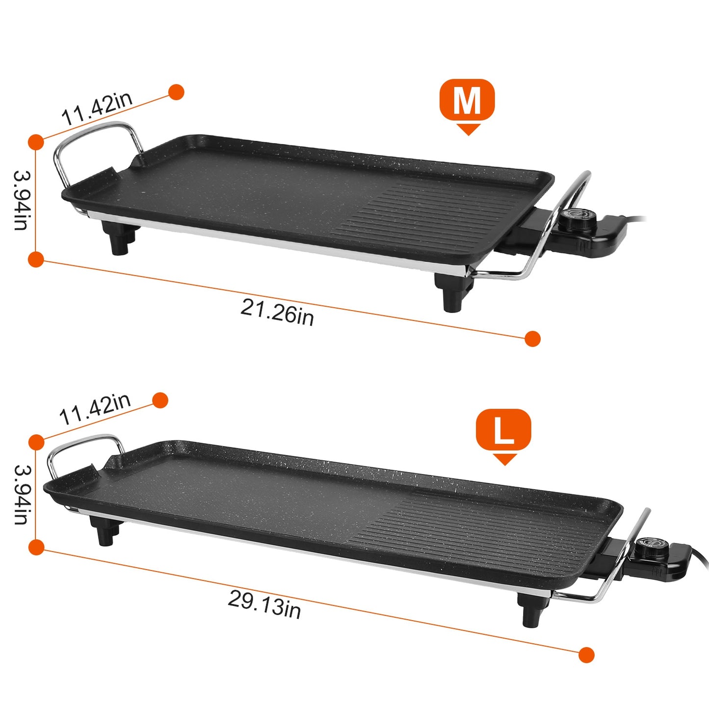 Electric BBQ Grill Hot Plate Non-Stick Indoor Outdoor Tabletop