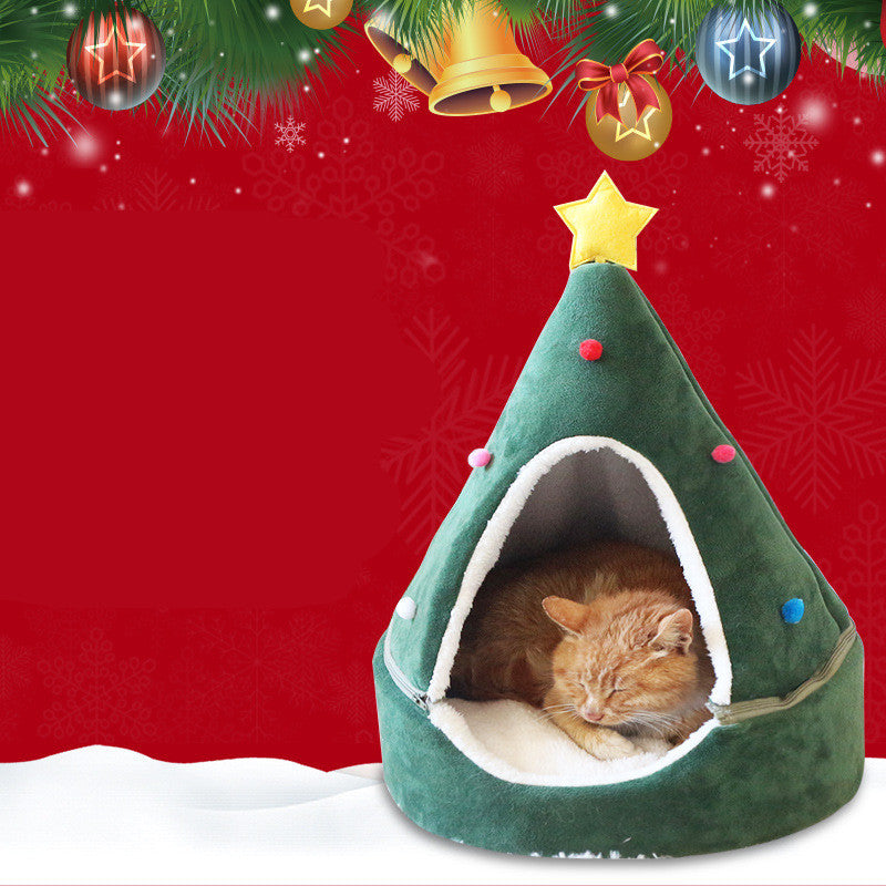Festive Christmas Tree Cat Litter