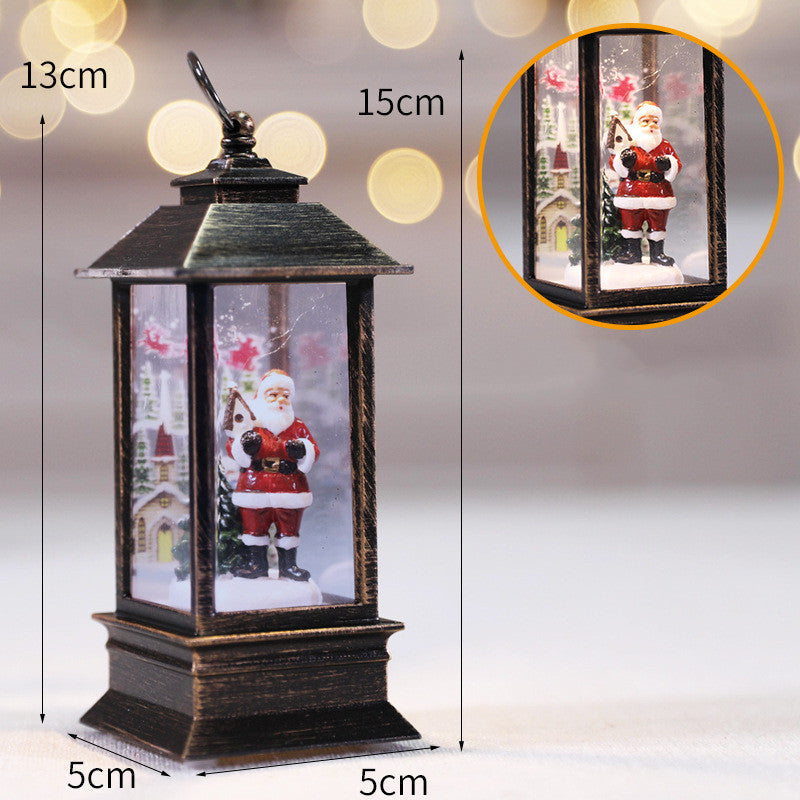 Christmas Simulation LED Flame Oil Lamp – Vintage Flickering Flameless Lantern Light for Holiday Home Decor