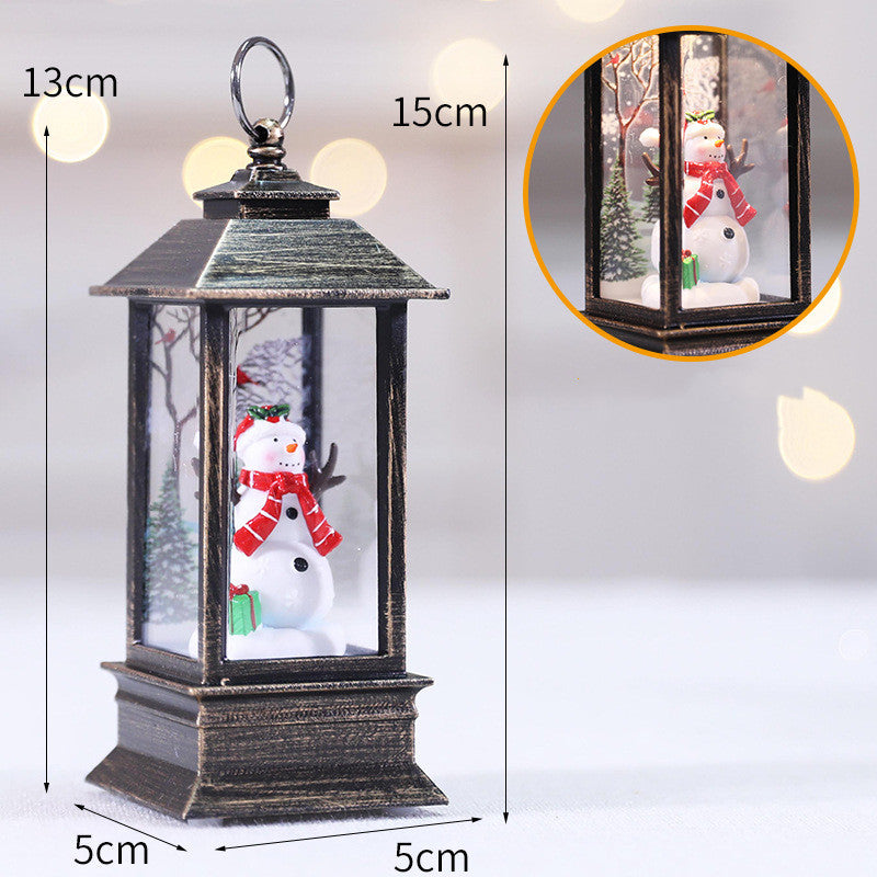 Christmas Simulation LED Flame Oil Lamp – Vintage Flickering Flameless Lantern Light for Holiday Home Decor