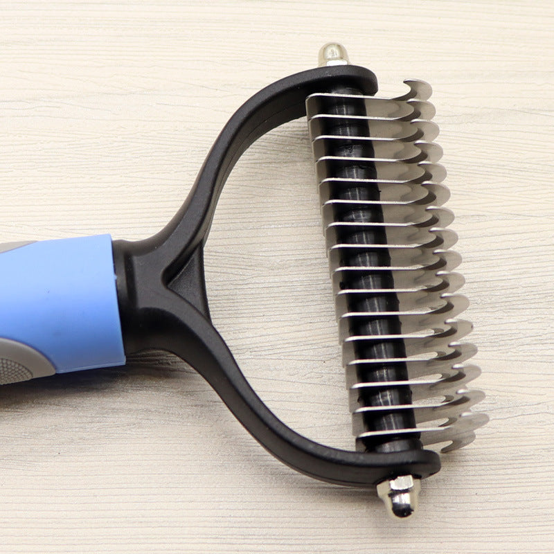 “Double-Sided Pet Grooming Comb for Long-Haired Dogs – Knot & Tangle Remover”