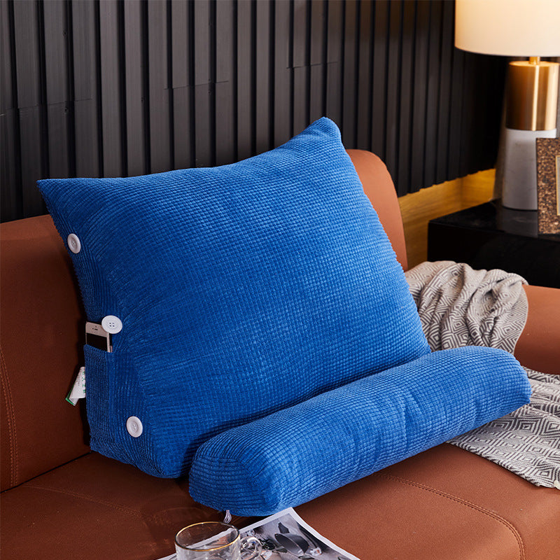 Waist & Backrest Pillow – Lumbar Support Cushion for Bed and Sofa