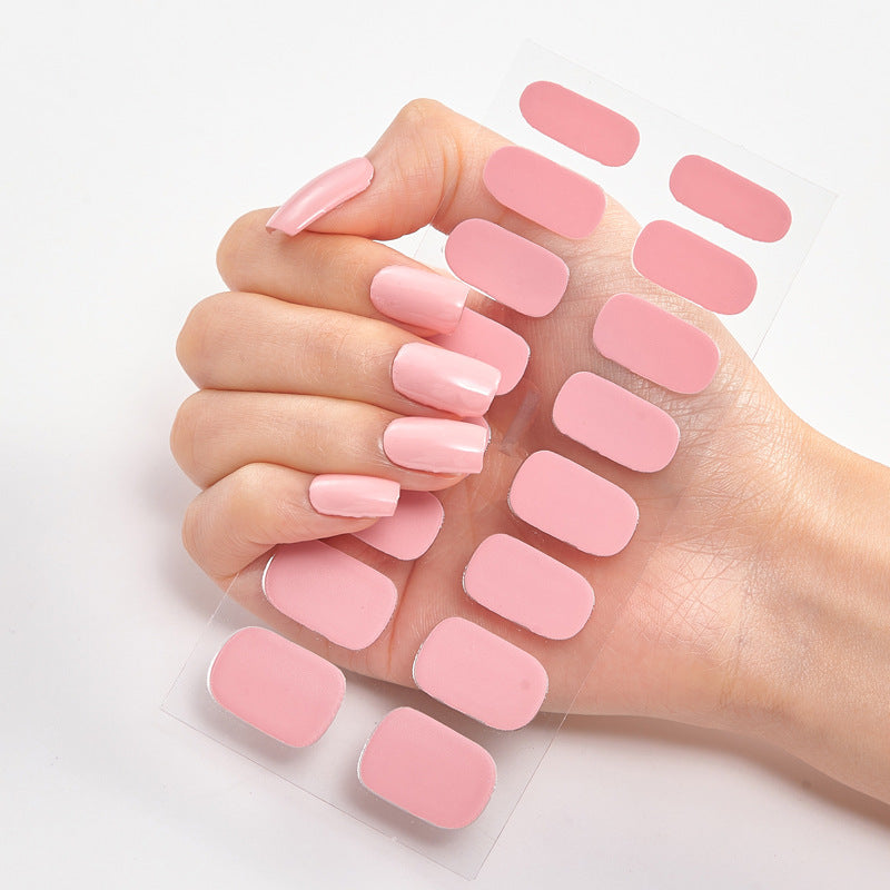 Pure Color 16-Pack Nail Stickers – Easy DIY Nail Art Sheets