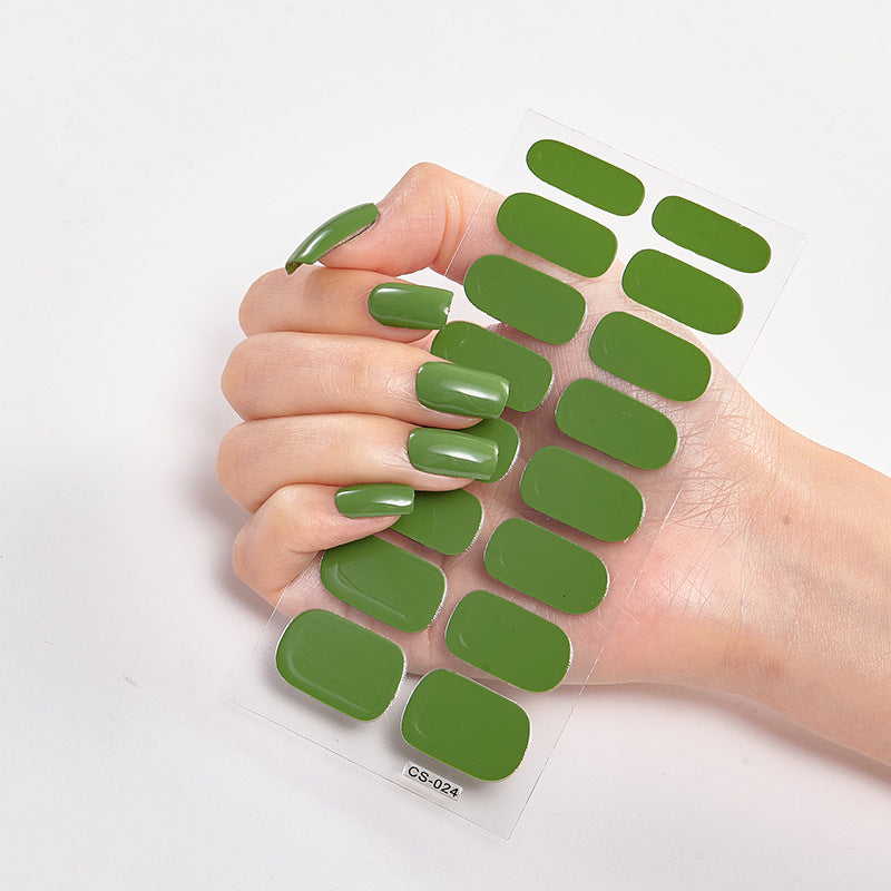 Pure Color 16-Pack Nail Stickers – Easy DIY Nail Art Sheets
