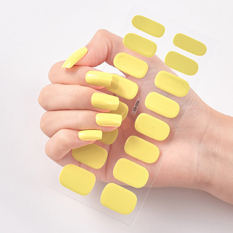 Pure Color 16-Pack Nail Stickers – Easy DIY Nail Art Sheets
