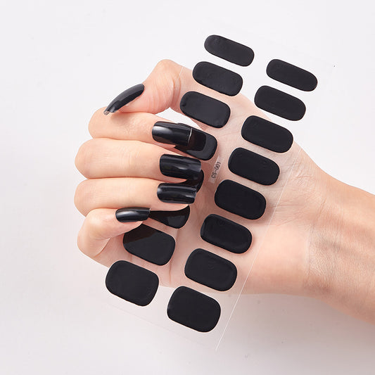 Pure Color 16-Pack Nail Stickers – Easy DIY Nail Art Sheets