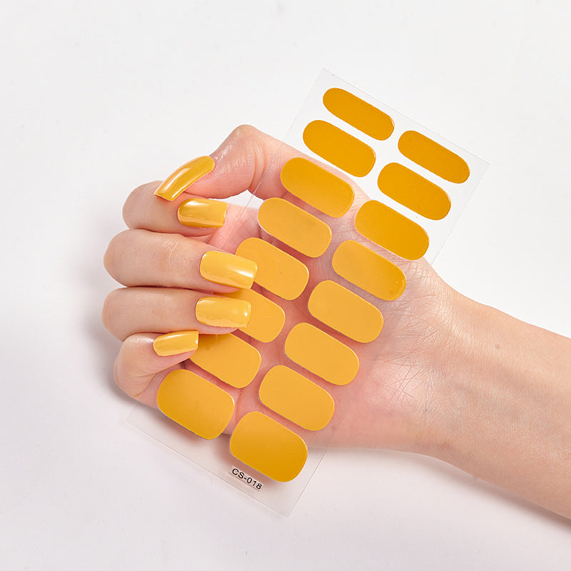 Pure Color 16-Pack Nail Stickers – Easy DIY Nail Art Sheets