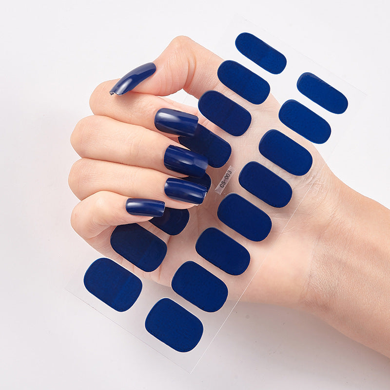 Pure Color 16-Pack Nail Stickers – Easy DIY Nail Art Sheets