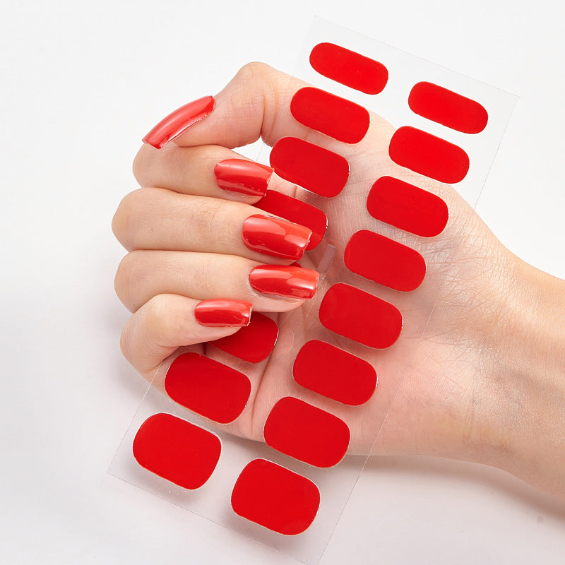 Pure Color 16-Pack Nail Stickers – Easy DIY Nail Art Sheets