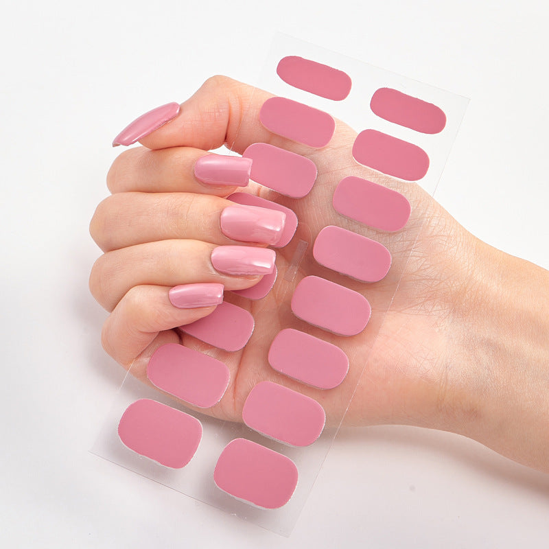 Pure Color 16-Pack Nail Stickers – Easy DIY Nail Art Sheets