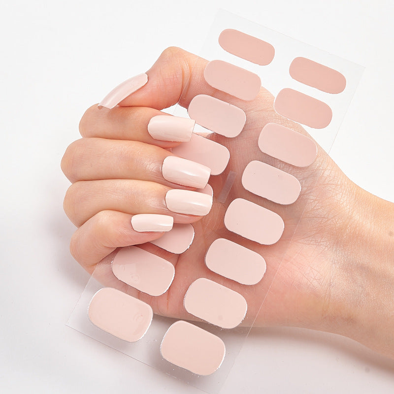 Pure Color 16-Pack Nail Stickers – Easy DIY Nail Art Sheets