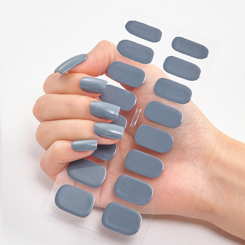 Pure Color 16-Pack Nail Stickers – Easy DIY Nail Art Sheets