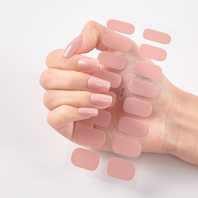 Pure Color 16-Pack Nail Stickers – Easy DIY Nail Art Sheets
