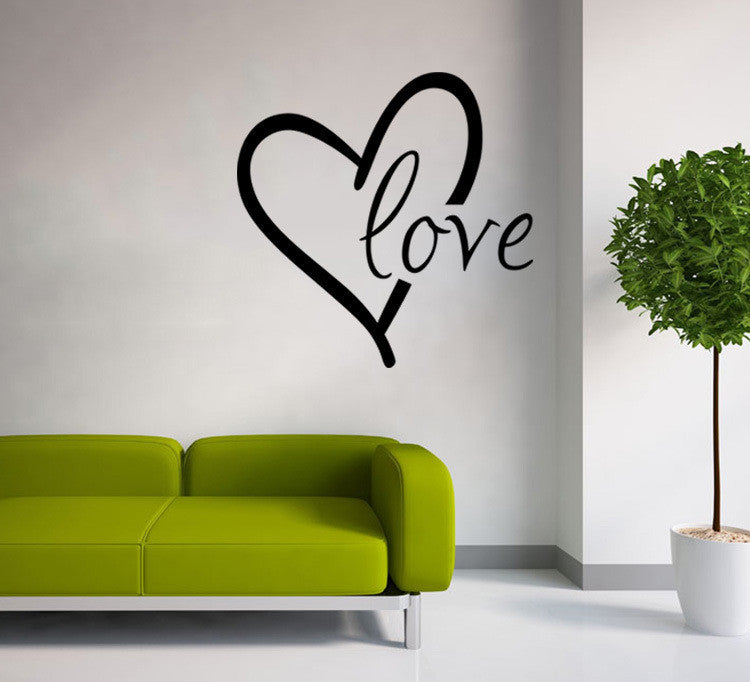Valentine’s Day Carved Wall Stickers – Romantic Bedroom & Living Room Background Decor