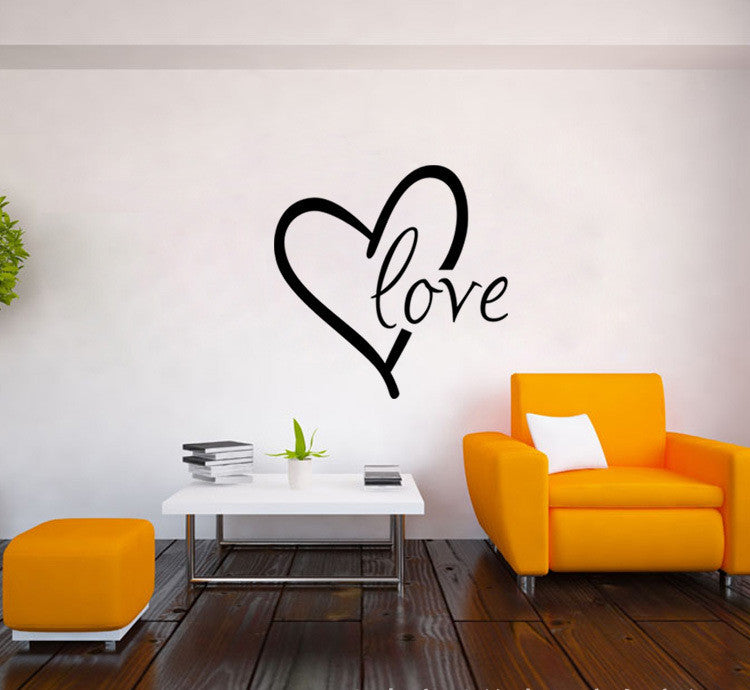 Valentine’s Day Carved Wall Stickers – Romantic Bedroom & Living Room Background Decor