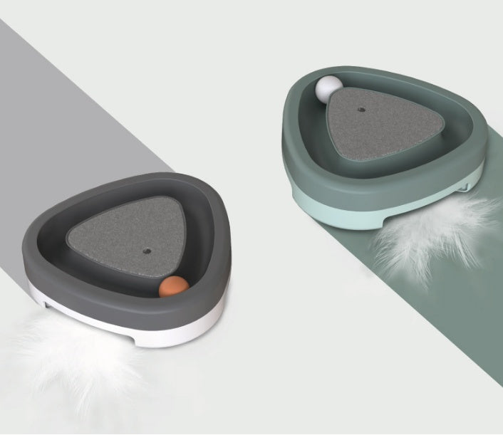 Smart Electric Cat Toy Turntable with Scratcher – Interactive Self-Playing Exercise Toy