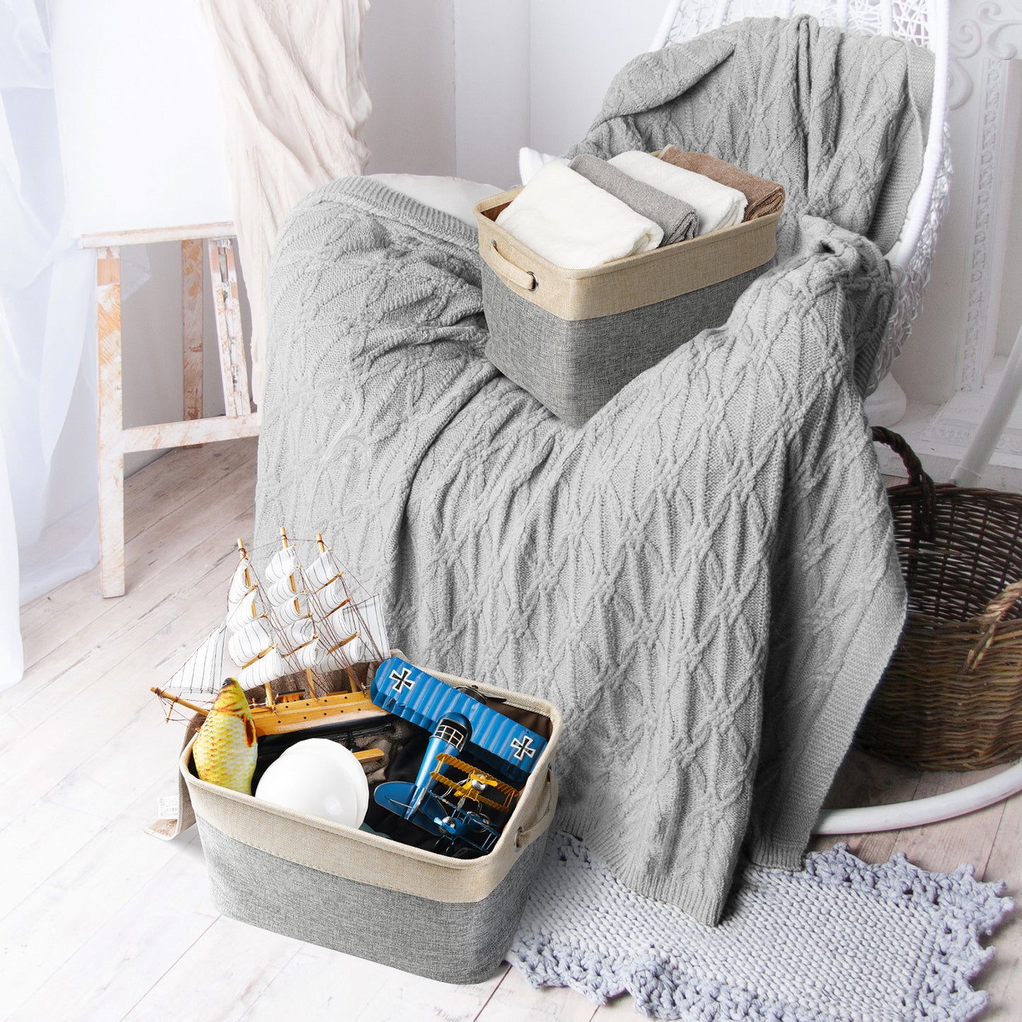 Large Dog Toy Basket – Durable Storage for Pet Toys