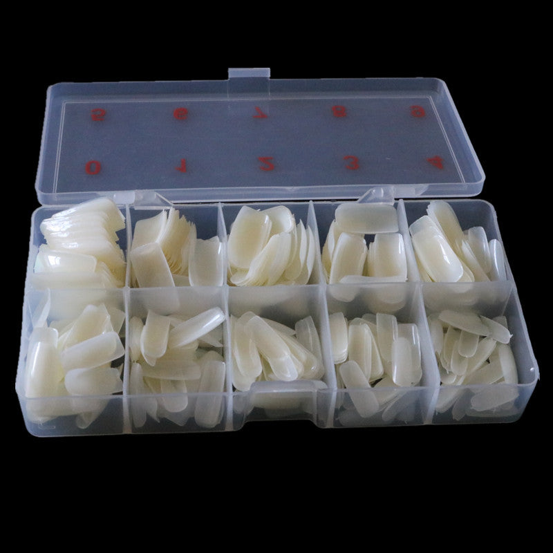 500PCS Transparent Nail Tips – Full Cover & Half Cover Fake Nails, Natural French Acrylic UV Gel Extensions