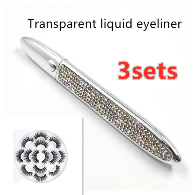 Multicolor Self-Adhesive Eyeliner with False Eyelashes – Easy, Long-Lasting Eye Makeup