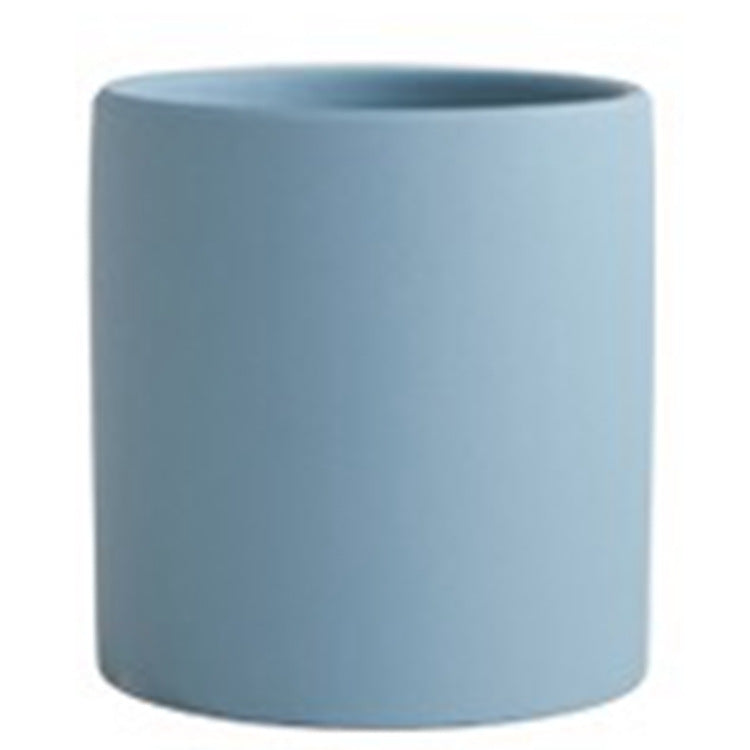 Nordic Industrial Ceramic Flowerpot – Colorful Succulent Planter with Drainage Tray