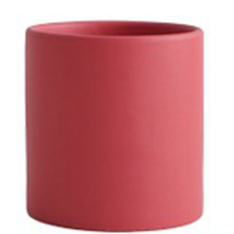 Nordic Industrial Ceramic Flowerpot – Colorful Succulent Planter with Drainage Tray