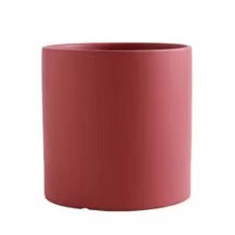 Nordic Industrial Ceramic Flowerpot – Colorful Succulent Planter with Drainage Tray
