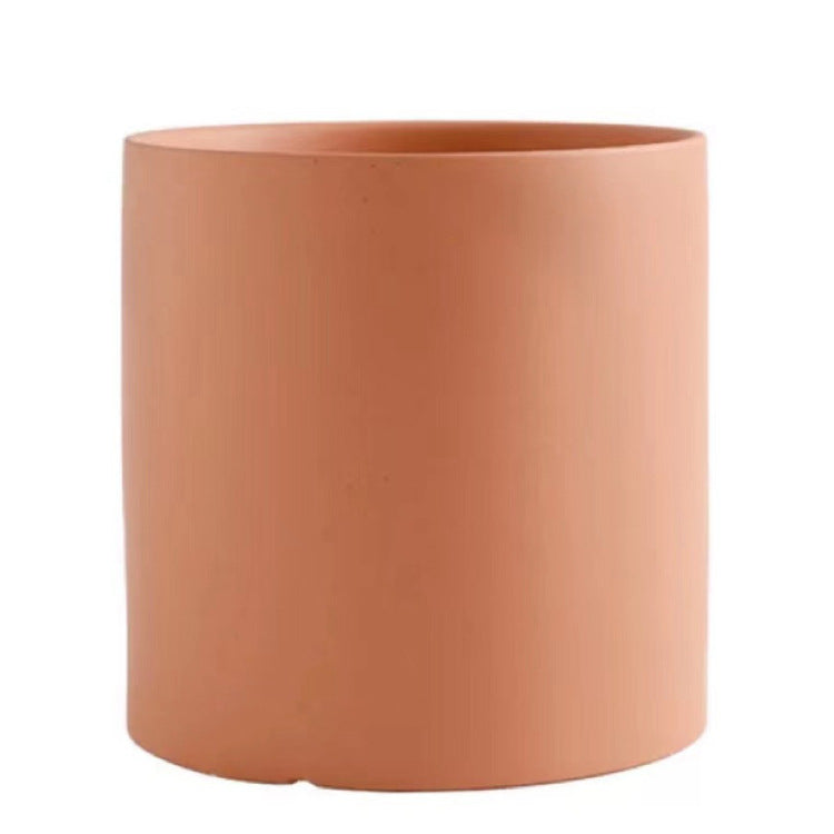 Nordic Industrial Ceramic Flowerpot – Colorful Succulent Planter with Drainage Tray