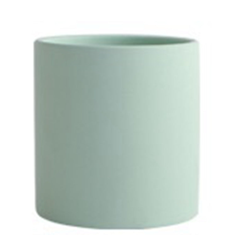 Nordic Industrial Ceramic Flowerpot – Colorful Succulent Planter with Drainage Tray