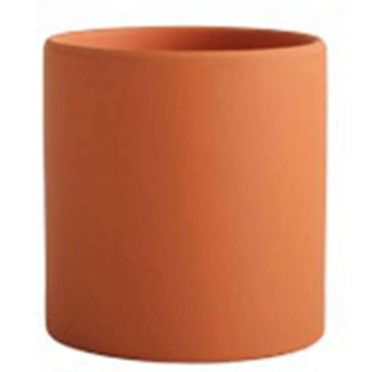 Nordic Industrial Ceramic Flowerpot – Colorful Succulent Planter with Drainage Tray
