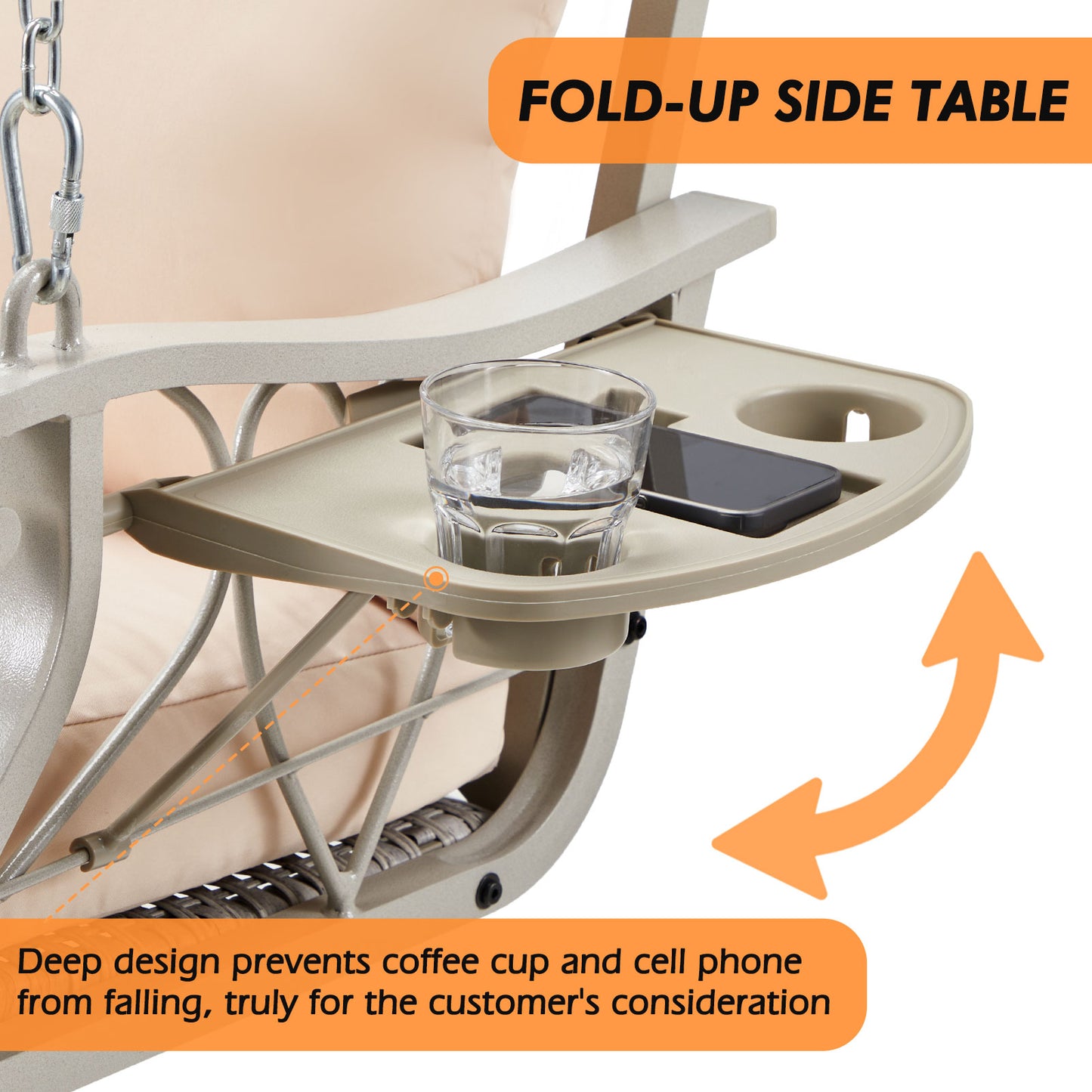 Porch Swing Basket – Outdoor Hanging Chair for Relaxation