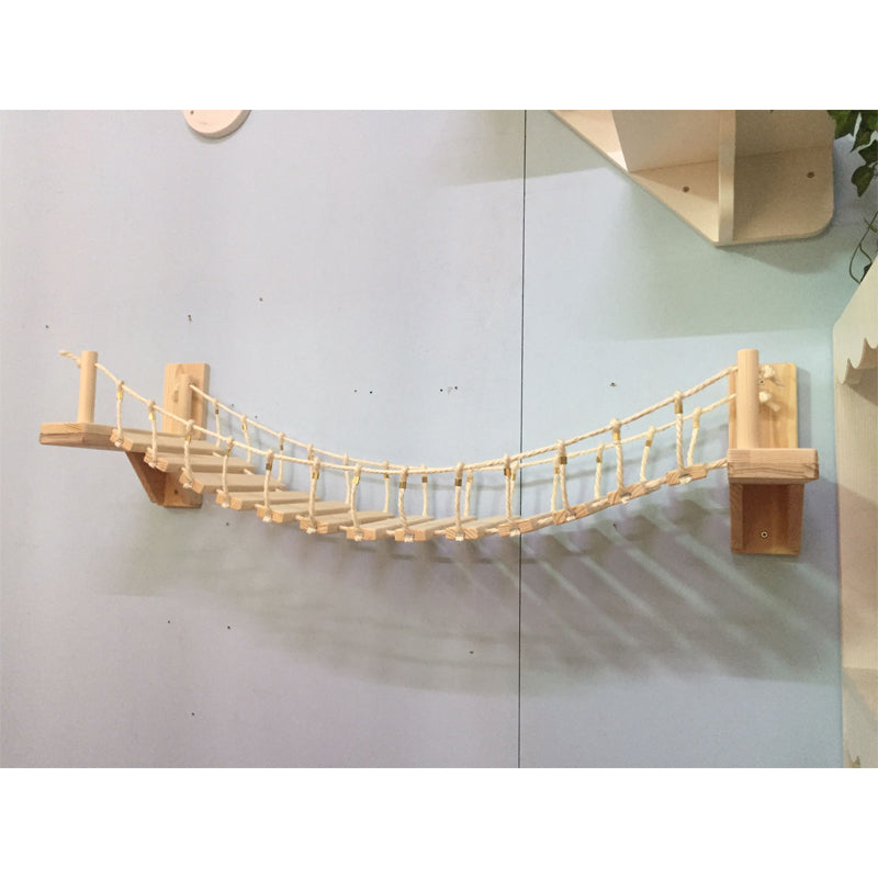 Pine Wall-Mounted Cat Shelf – Space-Saving Climbing Furniture for Cats