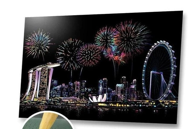 Decorative Scratch Painting – World Sightseeing Drawing Paper for Gifts & Home Décor