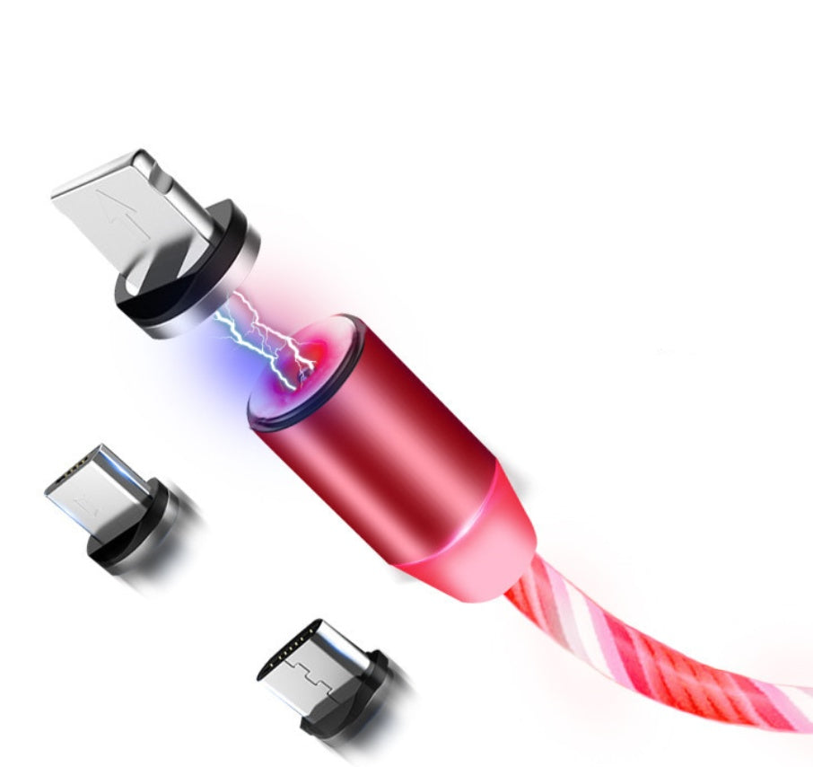 Magnetic Streamer Data Cable For iPhone, Android, Type-C