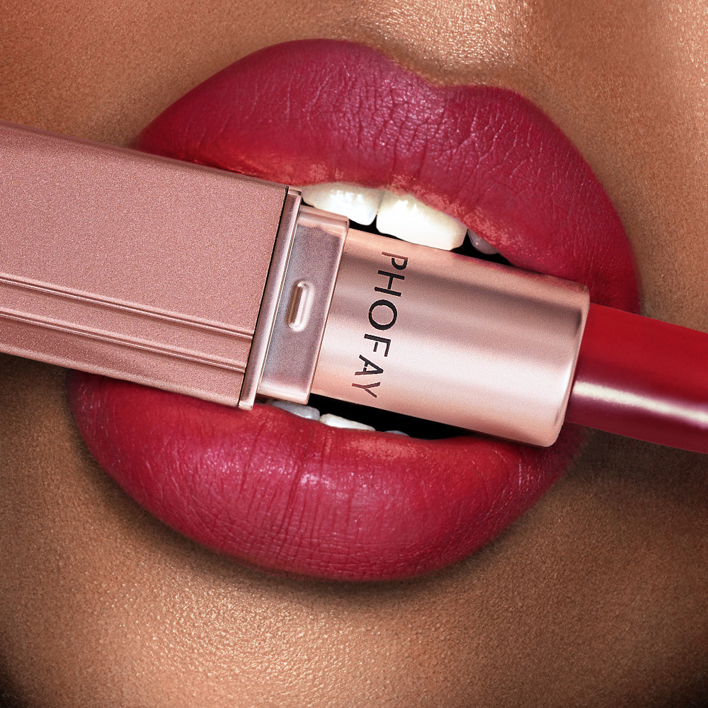 PHOFAY Long-Lasting Matte Lipstick – Smooth, Bold, & Hydrating Lip Color