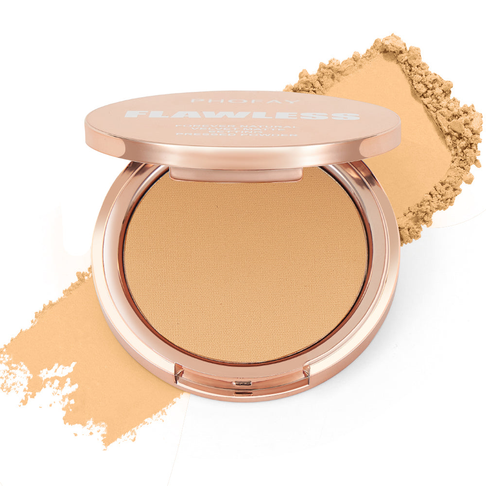PHOFAY Matte Setting Pressed Powder – Oil Control & Long-Lasting Finish