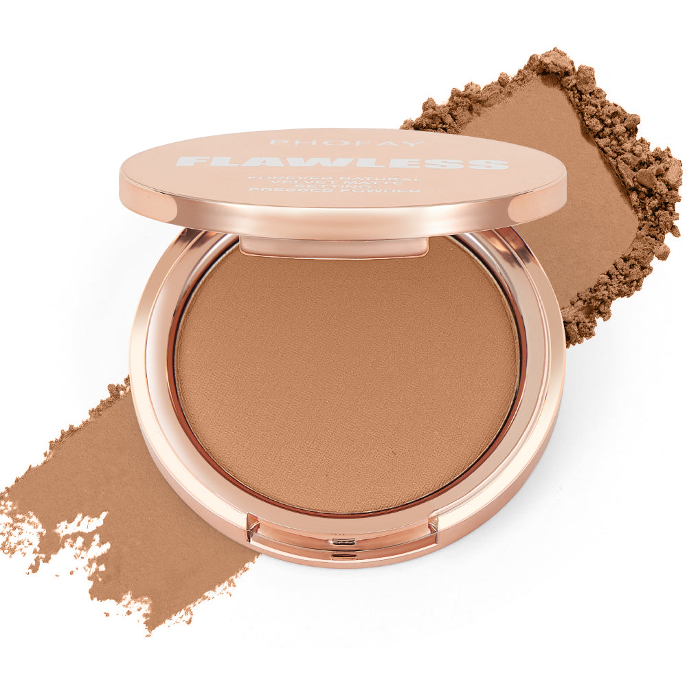 PHOFAY Matte Setting Pressed Powder – Oil Control & Long-Lasting Finish