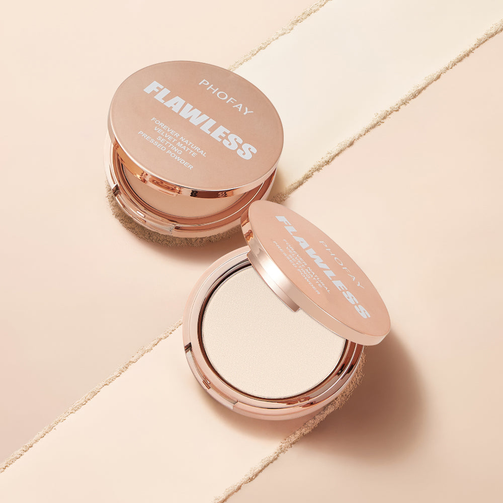 PHOFAY Matte Setting Pressed Powder – Oil Control & Long-Lasting Finish