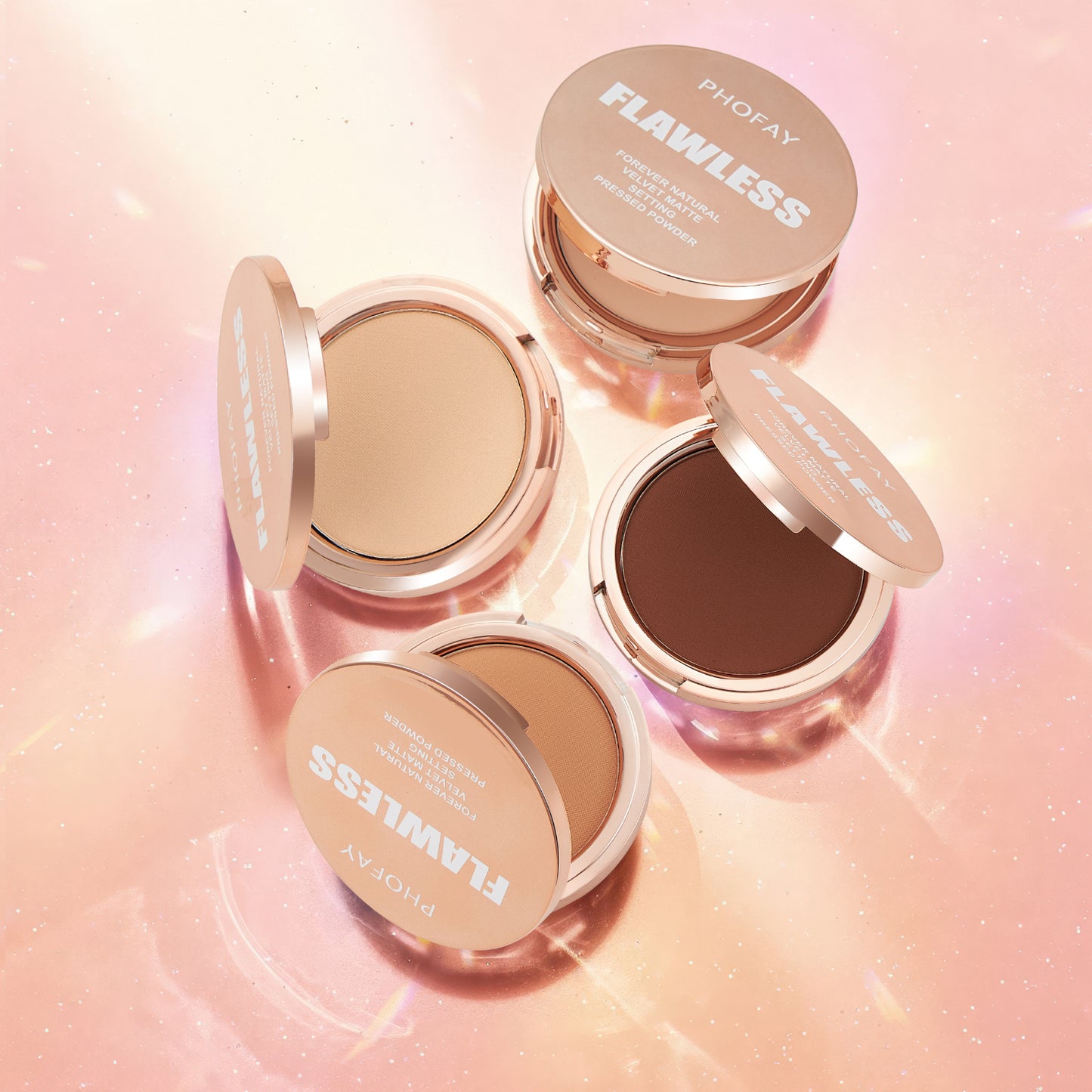 PHOFAY Matte Setting Pressed Powder – Oil Control & Long-Lasting Finish