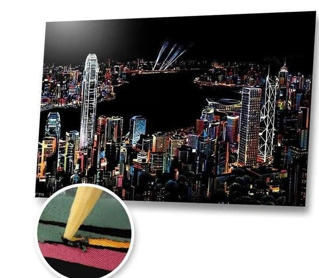 Decorative Scratch Painting – World Sightseeing Drawing Paper for Gifts & Home Décor