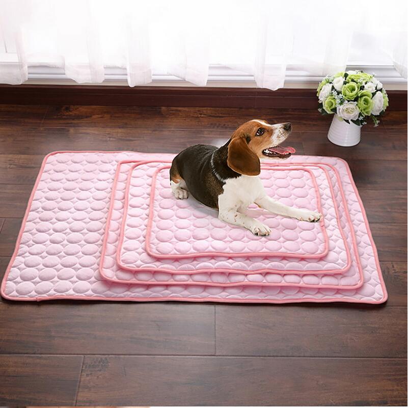 “Cooling Ice Silk Pet Bed – Summer Pad for Dogs & Cats”