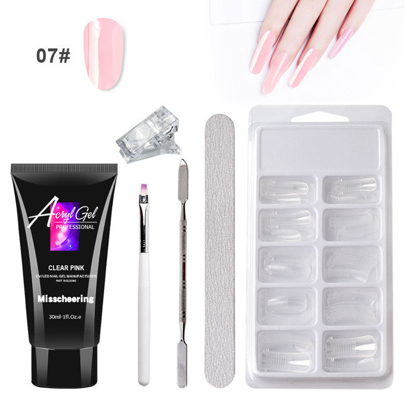 Painless Crystal Gel Nail Extension Kit – Quick Gel Art Set Without Paper Holder