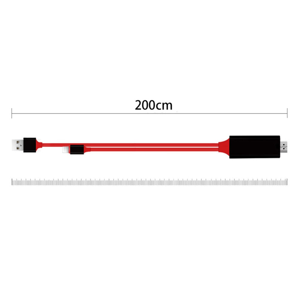 Type-C to HDMI 3-in-1 Mobile Phone Projection Cable | HD Screen Mirroring Adapter
