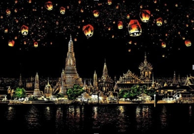 Decorative Scratch Painting – World Sightseeing Drawing Paper for Gifts & Home Décor