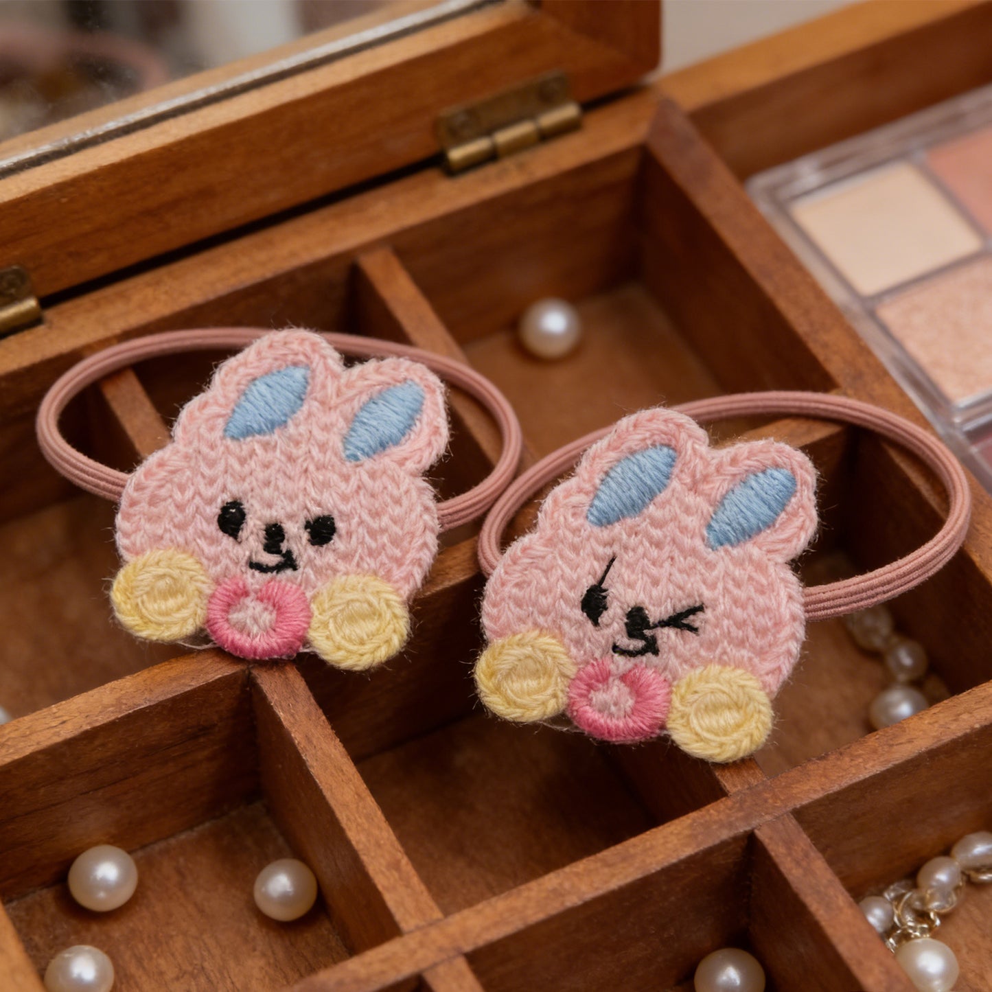 Knit Bunny Hair Tie – Cute & Soft Elastic Hair Accessory
