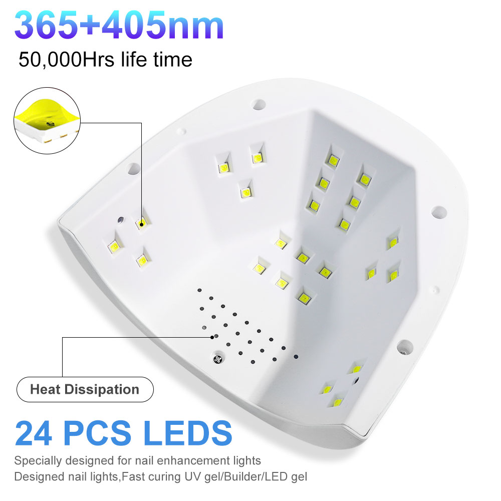 UV LED Nail Lamp With 3 Timers, Smart Sensor & LCD Display for Gel Nails