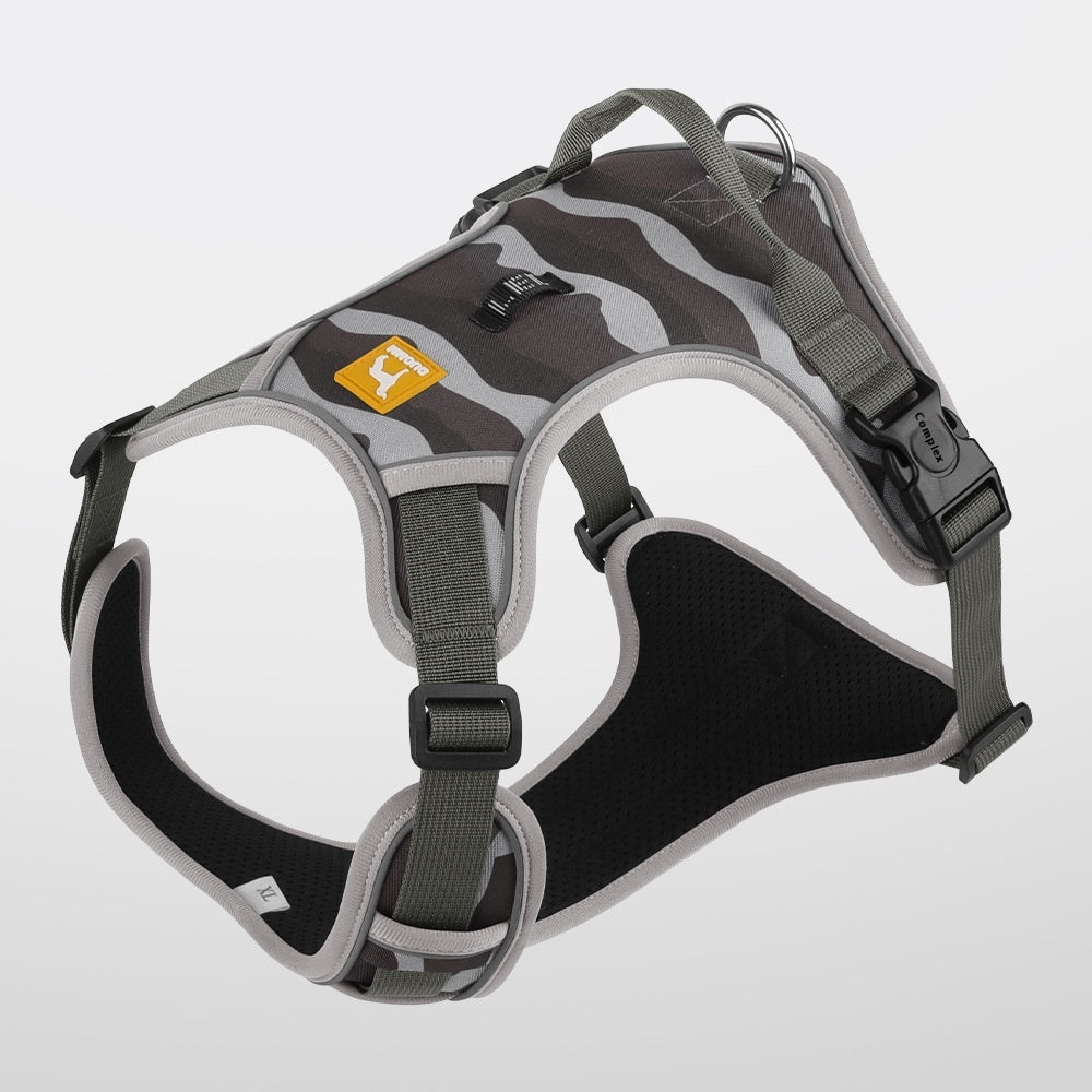 Reflective Dog Chest & Back Harness with Hand-Held Rope Leash – Secure Commuter Walking Gear