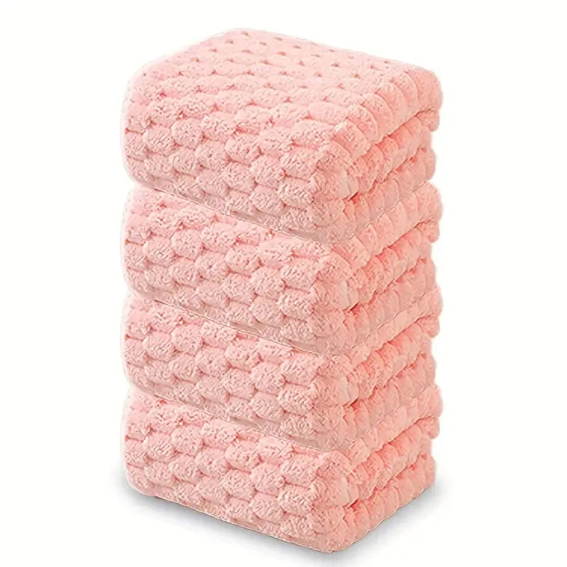 Waffle Ultra-Soft Bath Towel – Super Absorbent Quick-Drying Fiber Towel for Adults (1 or 4-Pack)
