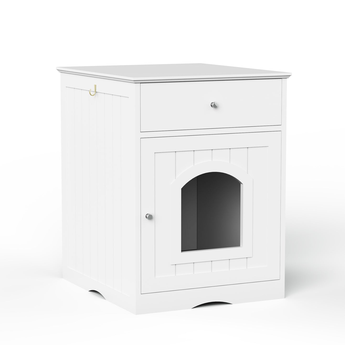 Wooden Litter Box Enclosure with Drawers | Pet House Furniture