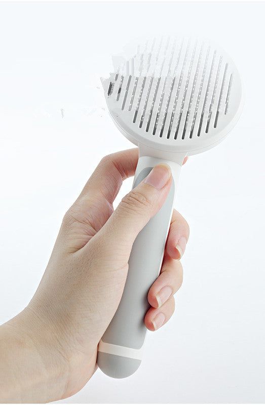 Round Handle Pet Passage Comb – Gentle Grooming Brush for Dogs & Cats